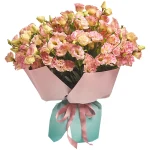 Букет из 51 розовой эустомы